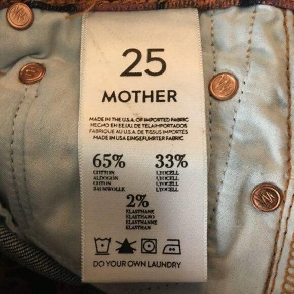 Mother The Looker Jeans Cherry Size 25 w/ 28in Waist - Picture 5 of 16